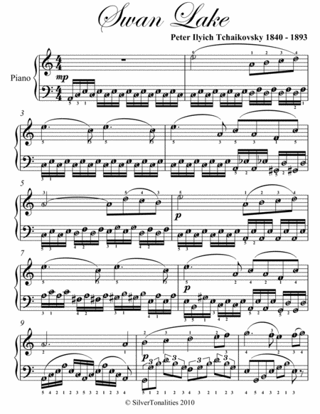 Swan Lake Elementary Piano Sheet Music Page 2