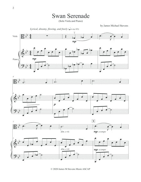 Swan Serenade Viola Piano Page 2