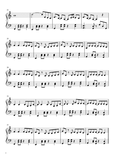 Sweet But Psycho Piano Solo C Major Page 2