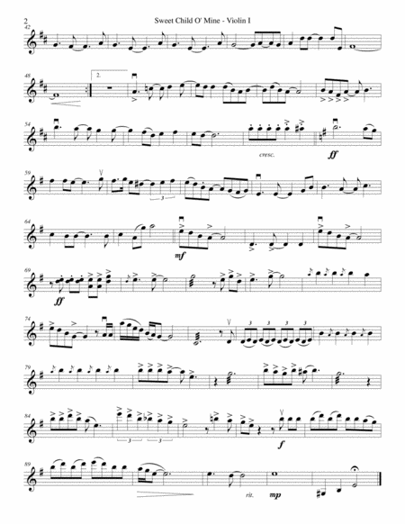 Sweet Child O Mine String Quartet Page 2