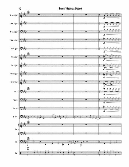 Sweet Georgia Brown Bass Trombone Feature Full Score Set Of Parts Page 2