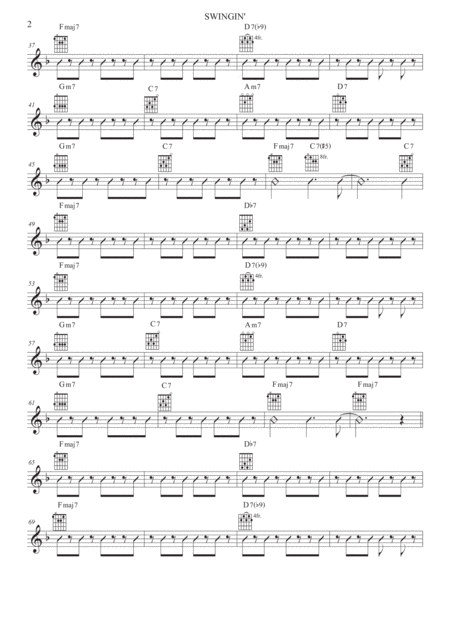 Swingin Bossa Nova For Solo Trumpet Guitar Page 2