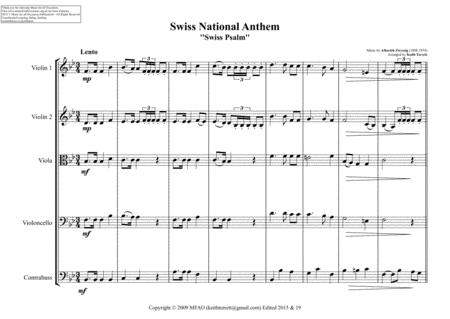 Swiss National Anthem For String Orchestra Mfao World National Anthem Series Page 2