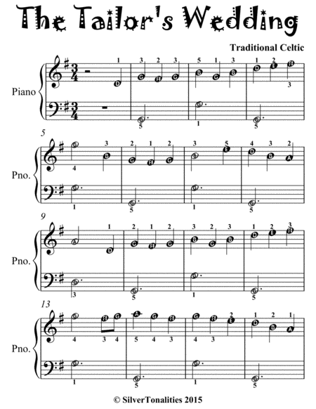 Tailors Wedding Easiest Piano Sheet Music For Beginner Pianists Page 2