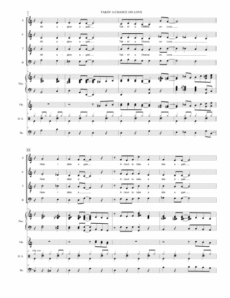 Taking A Chance On Love Satb Piano From Cabin In The Sky Page 2