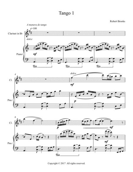 Tango 1 For Clarinet And Piano Page 2