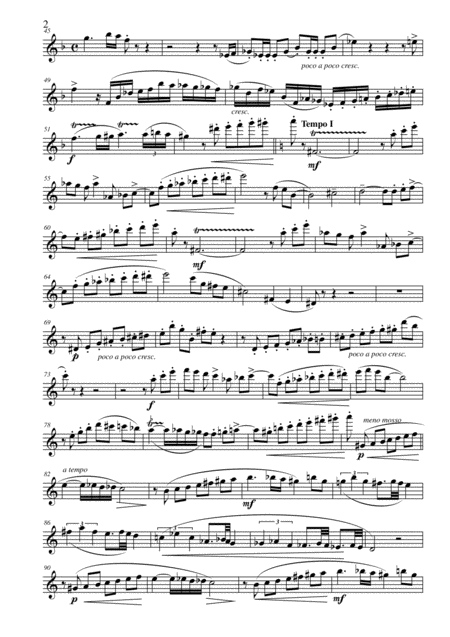 Tango For Clarinet And Piano Clarinet In A Part Page 2