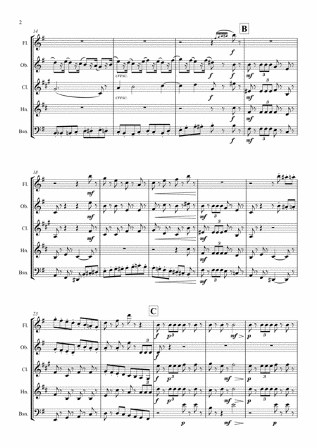 Tchaikovsky Casse Noisette Nutcracker Suite Iia Marche March Abridged Wind Quintet Page 2