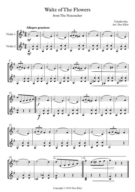 Tchaikovsky Waltz Of The Flowers Violin Duet Page 2