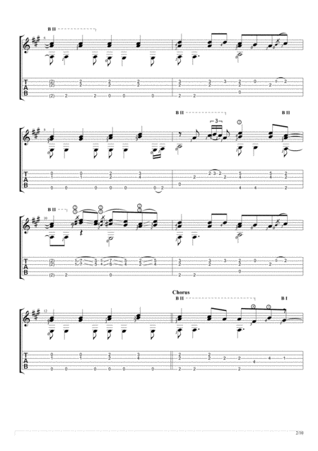 Tears In Heaven Solo Guitar Tablature Page 2