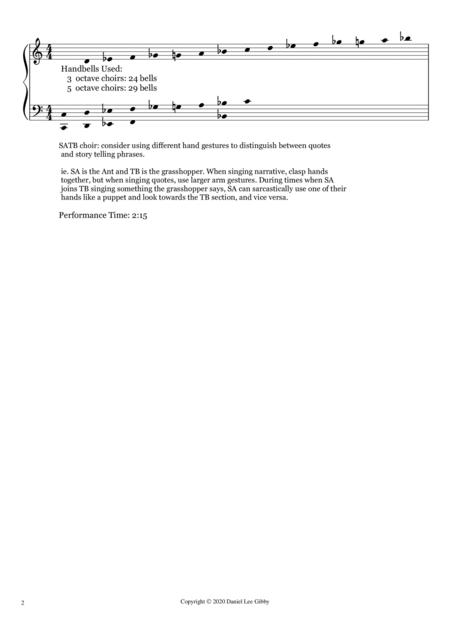 The Ant The Grasshopper Satb And 3 5 Octaves Handbells Page 2