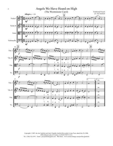 The Big Book Of Christmas Carols For String Quartet Vol I Page 2