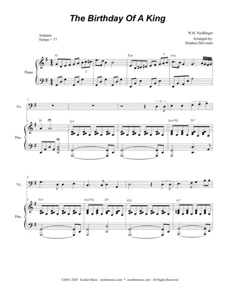 The Birthday Of A King For Cello Solo And Piano Page 2