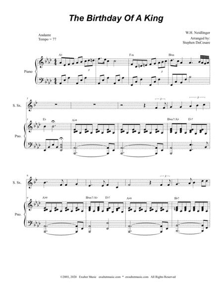 The Birthday Of A King For Soprano Saxophone Solo And Piano Page 2