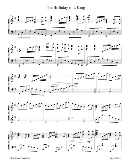 The Birthday Of A King Piano Solo Page 2