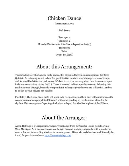 The Chicken Dance Polka For Brass Quintet Opt Drums Page 2