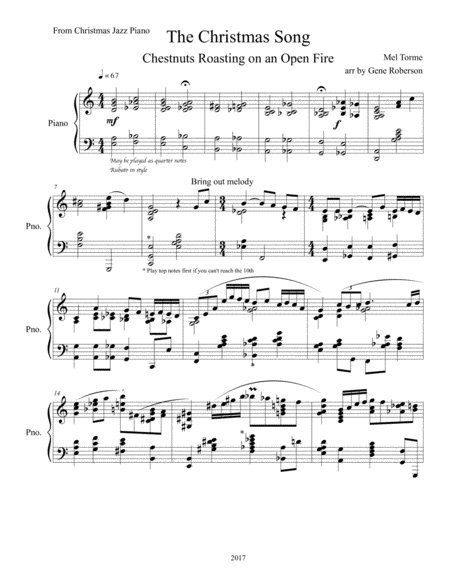 The Christmas Song Chestnuts Roasting On An Open Fire Arranged For Jazz Piano Page 2