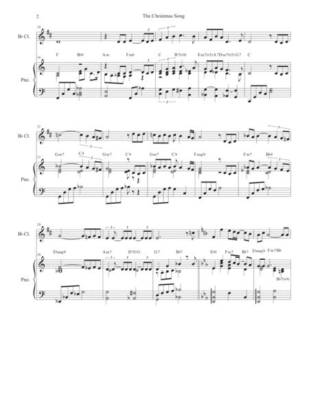 The Christmas Song Chestnuts Roasting On An Open Fire Bb Clarinet Solo And Piano Page 2