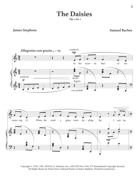 The Daisies Op 2 No 1 C Major Page 2