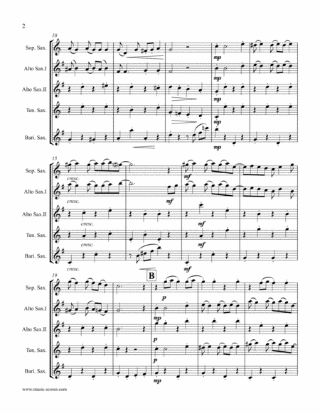 The Easy Winners Soprano Sax 2 Alto Sax Tenor Sax Baritone Sax Page 2