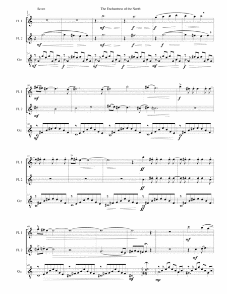 The Enchantress Of The North L Incantatrice Del Norte For 2 Flutes And Guitar Page 2