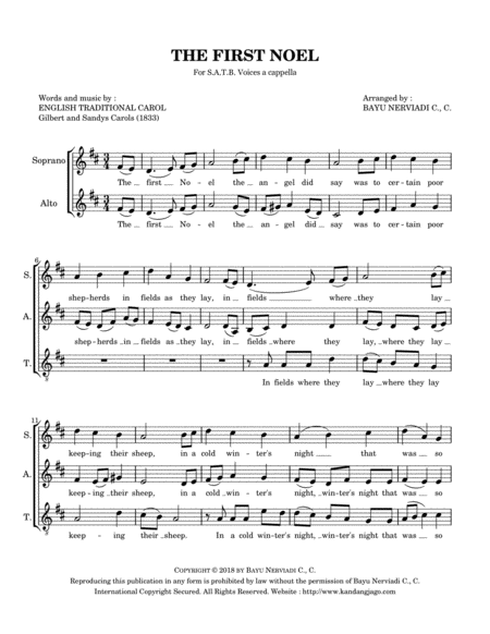 The First Noel Satb A Cappella Page 2