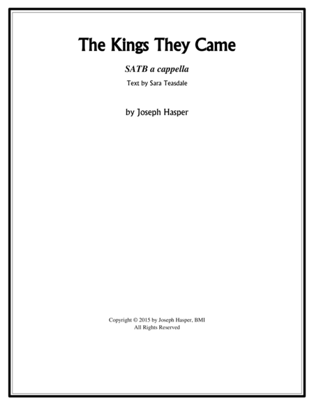 The Kings They Came Satb A Capella Page 2