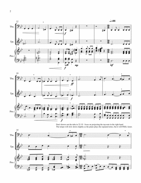 The Lords Prayer For Tuba And Piano With Extra Trumpet Accompaniment Page 2