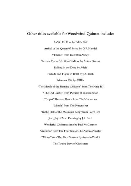 The March Of The Siamese Children Arranged For Woodwind Quintet Page 2