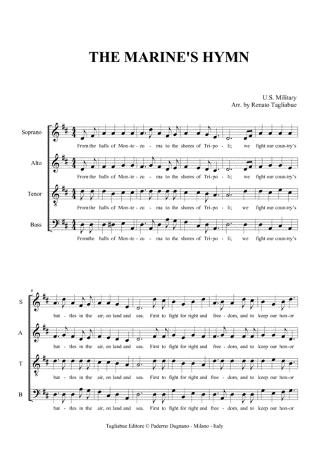 The Marines Hymn For Satb Choir Page 2