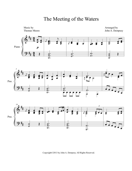 The Meeting Of The Waters Celtic Piano Page 2