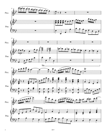 The Mosquito Piccolo And Piano Page 2