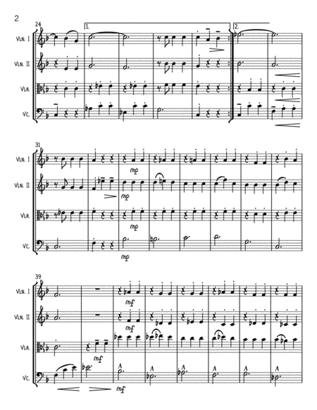 The Most Wonderful Time Of The Year String Quartet Page 2