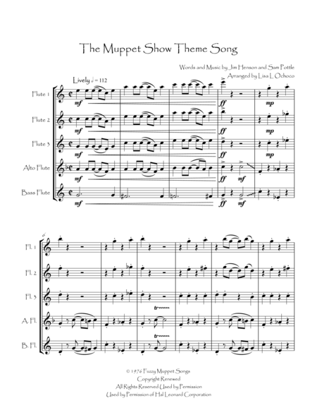 The Muppet Show Theme Song For Flute Choir Page 2