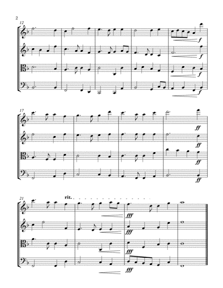 The New Year Auld Lang Syne String Quartet Page 2