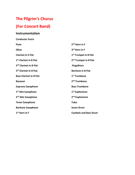 The Pilgrims Chorus For Concert Band Page 2