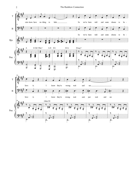 The Rainbow Connection Duet For Tenor And Bass Solo Page 2