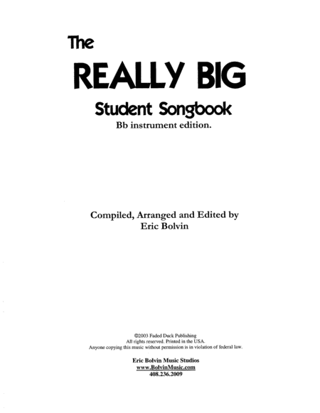 The Really Big Student Songbook Bb Edition Page 2