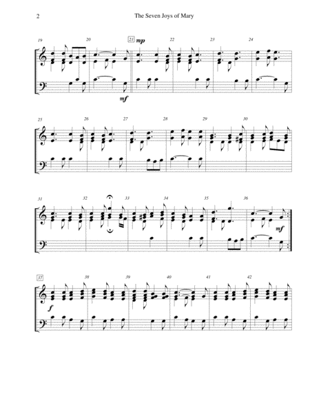 The Seven Joys Of Mary For 2 Octave Handbell Choir Page 2