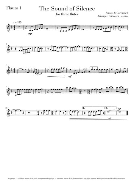 The Sound Of Silence Flute Trio Page 2