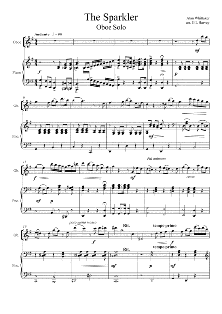The Sparkler Oboe Solo With Piano Accompaniment Page 2