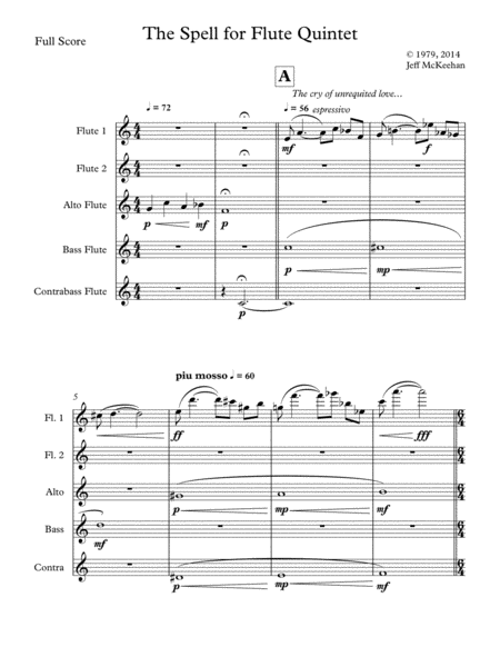 The Spell For Flute Quintet Or Flute Choir Page 2