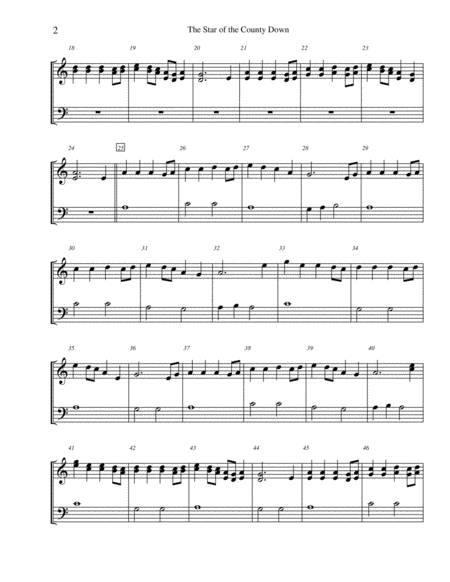 The Star Of The County Down For 2 Octave Handbell Choir Page 2