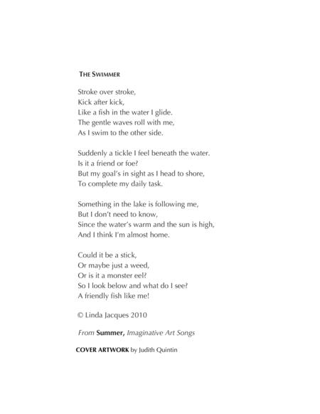 The Swimmer For Ssa Piano By Martha Hill Duncan Poetry By Linda Jacques Page 2