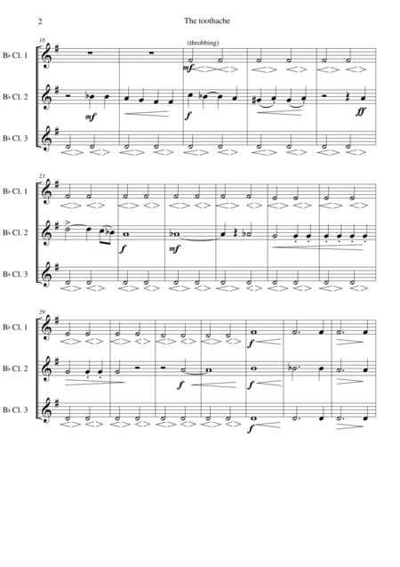 The Toothache For Clarinet Trio Page 2