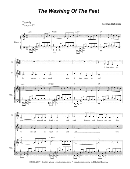 The Washing Of The Feet Duet For Soprano And Tenor Solo Page 2