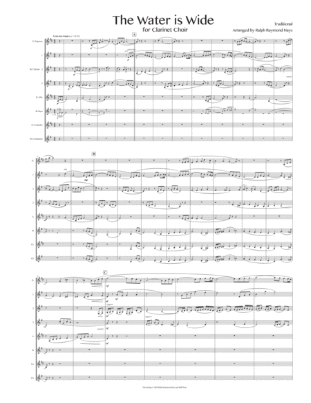 The Water Is Wide For Clarinet Choir Page 2