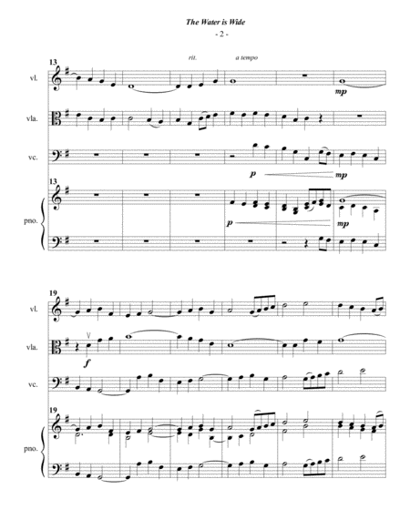 The Water Is Wide For Piano Quartet Page 2