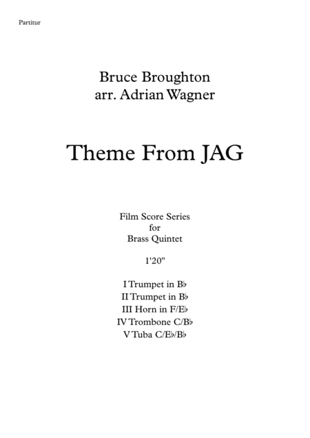 Theme From Jag Bruce Broughton Brass Quintet Arr Adrian Wagner Page 2