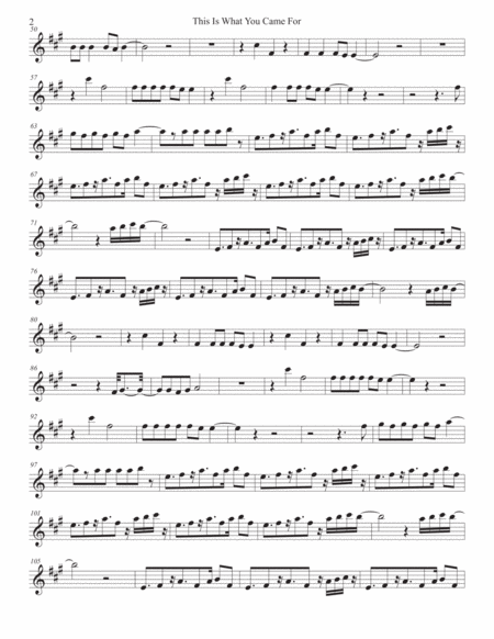 This Is What You Came For Original Key Bari Saxophone Page 2